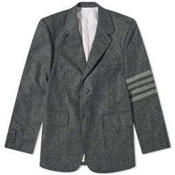 Thom Browne Unstructured Tweed Blazer Dark Grey