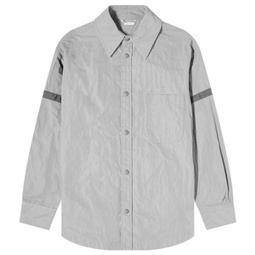 Thom Browne Oversized Tonal Shirt Jacket Light Grey
