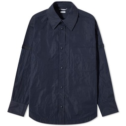 Thom Browne Oversized Tonal Shirt Jacket Navy