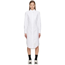 White Classic Oxford Midi Dress 231381F054002