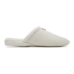 White Shearling Slippers 222381M231005