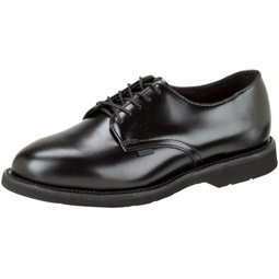 Thorogood Uniform Classics Oxford Black 원피스 Shoes for Men Featuring High-Shine Leather, Removable Comfort Footbed, and Slip-Resistant Outsole; Made in USA