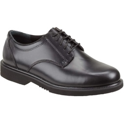 Thorogood Uniform Classics Oxford Black Dress Shoes for Men Featuring High-Shine Leather, Removable EVA Comfort Insole, and Slip-Resistant Blown Rubber Outsole