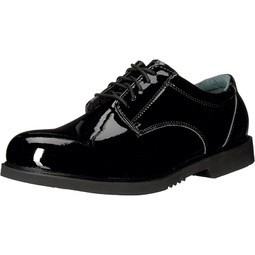Thorogood Uniform Classics High-Gloss Black Poromeric Oxford Dress Shoes for Men and Women with EVA Cushion Flex Footbed and Non-Marking Non-Slip Rubber Outsole