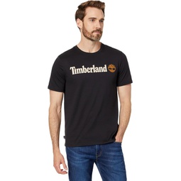 Mens Timberland Linear Logo Short Sleeve Tee