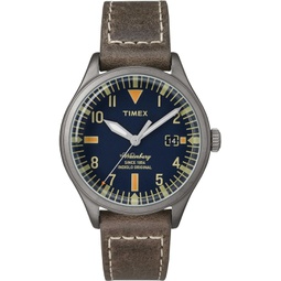 Timex The Waterbury Blue Dial Leather Strap Unisex Watch TW2P84400
