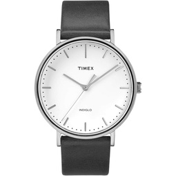 Timex Fairfield Unisex Watch TW2R26300 Black Leather White Dial