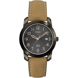 Timex Mens Quartz Watch with Analogue Display and Leather Strap