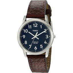 Timex Mens Easy Reader Leather Strap Watch
