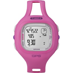 Timex Womens T5K698 Marathon GPS Speed+Distance Pink Resin Strap Watch