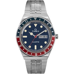 Timex 38 mm Q Timex Reissue Stainless Steel Case Blue Dial Stainless Steel Bracelet