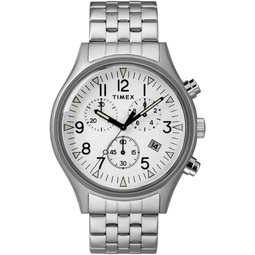 Timex Mens MK1 Chronograph 42mm Stainless Steel 팔찌 Watch TW2R68900