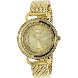 Timex Watch, Womens Premium Originals Crystals Gold Tone Stainless Steel Mesh Bracelet 33mm T2P232AB