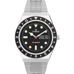 Timex Mens Q Reissue Quartz Watch with Stainless Steel Strap, Silver, 20 (Model: TW2U61800)