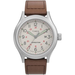 Timex 41 mm Expedition Leather Strap Watch