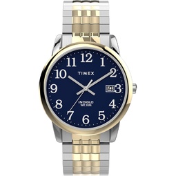Timex Easy Reader 35mm Perfect Fit Watch  Two-Tone Case Blue Dial with Two-Tone Expansion Band