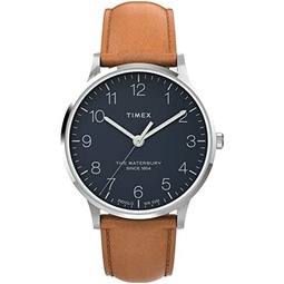 Timex 40 mm Waterbury Classic Leather Strap Watch