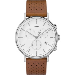 Timex Mens Chronograph Quartz Watch with Leather Strap