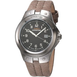 Timex Mens T49631 Expedition Metal Tech Brown Leather Strap Watch