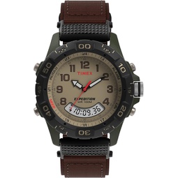Timex Mens T45181 Expedition Resin Combo Brown/Green Nylon Strap Watch