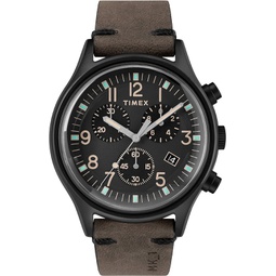 Timex Mens Chronograph Quartz Watch with Leather Strap TW2R96500