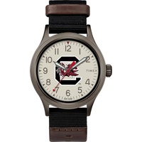 Timex Tribute Mens Collegiate Pride 40mm Watch - South Carolina Gamecocks with Black Fastwrap Strap