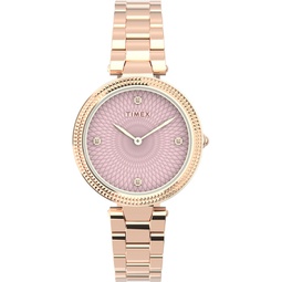 Womens City Rose Gold-Tone Low Lead Brass Bracelet Watch 32mm