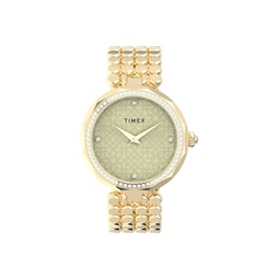 Womens Asheville Gold-Tone Low Lead Brass Bracelet Watch 34 mm