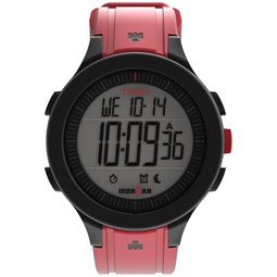 Unisex Ironman T200 Quartz Digital Red Silicone Strap 42mm Round Watch