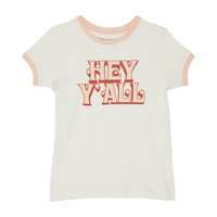 Tiny Whales Hey YAll Ringer Tee (Toddler/Little Kids/Big Kids)