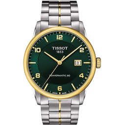 Tissot mens Luxury Stainless Steel Dress Watch Yellow Gold 1N14,Grey T0864072209700