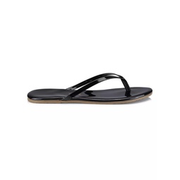 Glosses Patent Leather Flip Flops