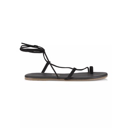Jo Suede Ankle-Tie Sandals