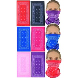 ToBeInStyle Multi-Pack of Active Neck Gaiter Tube Band Face Masks