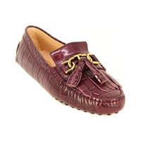 tods gommino croc-embossed leather moccasin