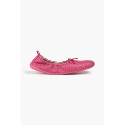 Embossed leather ballet flats