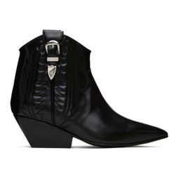 Black Polido Ankle Boots 241492F113008