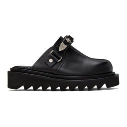 Black Chunky Loafers 241492F121018