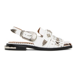 White Polido Loafers 241492F121009