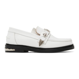 White Metal Loafers 232492F121030