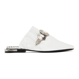 White Slip-On Loafers 221492F121024