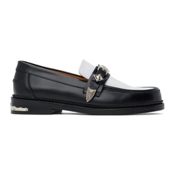 SSENSE Exclusive White & Black Loafers 241688M231001