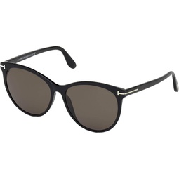 Sunglasses Tom Ford FT 0787 Maxim 01D Shiny Black/Polarized Smoke Lenses
