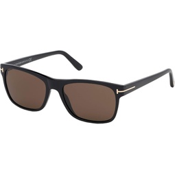 Sunglasses Tom Ford FT 0698 Giulio 01J Shiny Black/Brown Lenses