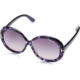 Tom Ford Sunglasses TF 388 Gisella Sunglasses 83W Multi-color with metallic blue 58mm