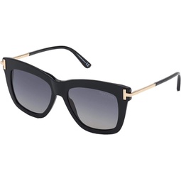 Tom Ford DASHA FT 0822 Shiny Black/Grey 52/16/140 women Sunglasses