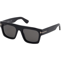 Tom Ford Flat Top 선글라스 TF711 Fausto 01A Black 53mm FT0711