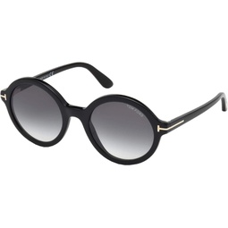 Tom Ford NICOLETTE-02 FT 0602 BLACK/GREY SHADED 52/22/140 women Sunglasses