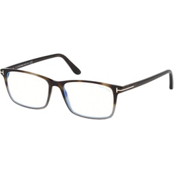 Tom Ford Eyeglasses TF5584B TF/5584/B 056 Shiny Havana/Grey Optical Frame 54mm (Havana, 54)