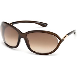 Tom Ford FT0008 Jennifer Geometric Sunglasses for Women + BUNDLE with Designer iWear Eyewear Care Kit